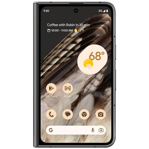 Obsidian 256 GB Foldable 5G Smartphone with Telephoto Lens and Ultrawide Lens P73625