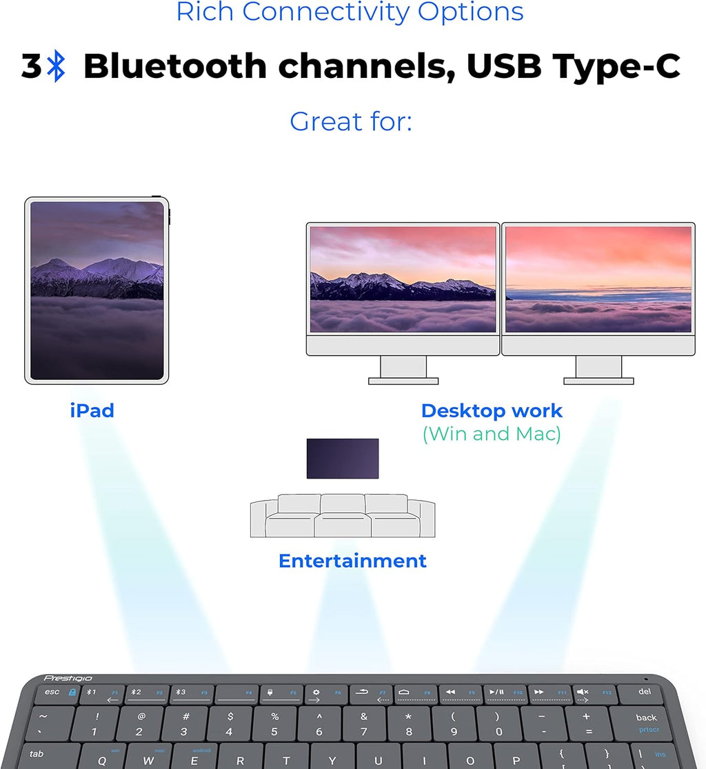 Smart Bluetooth Wireless Keyboard with Touchpad S666718