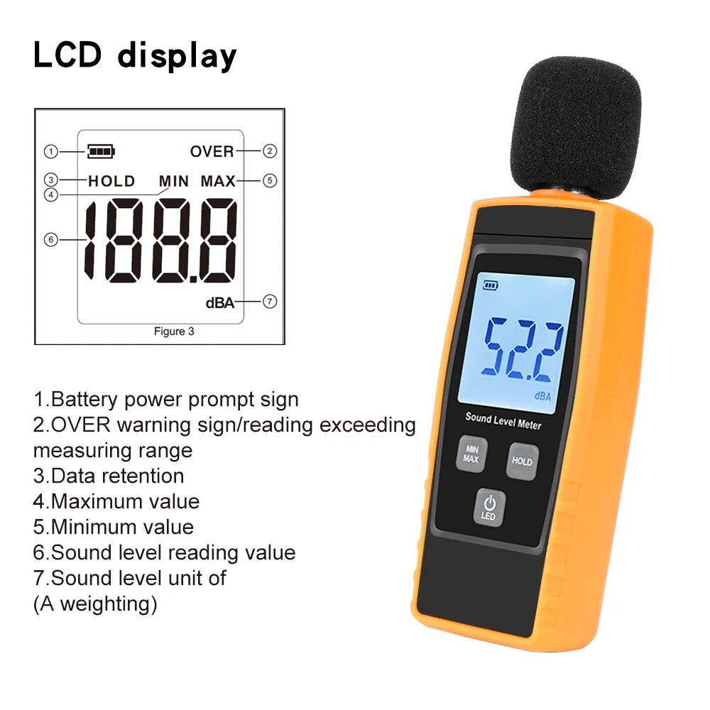 30-130Dba Digital Sound Level Meter J910