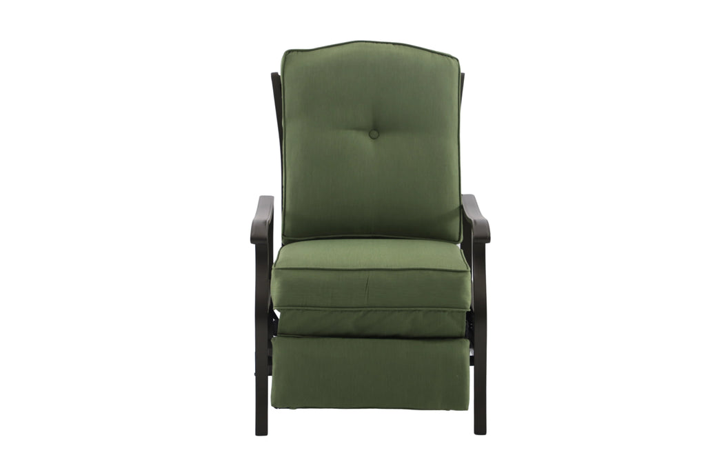 Green Steel Outdoor Recliner W8055