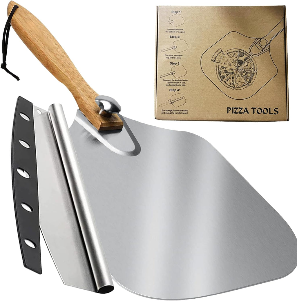 12x14 Inch Pizza Paddle with Foldable Wood Handle M45151