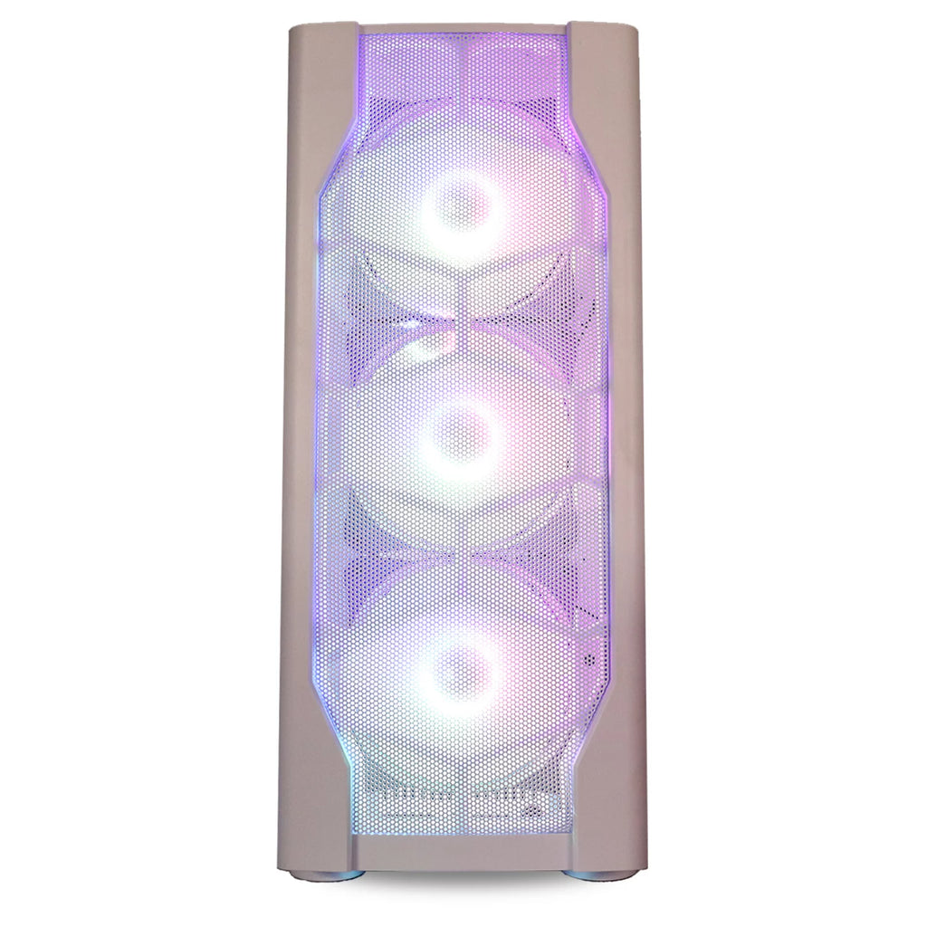 Whiteout Gaming PC Desktop Computer - AMD Ryzen 5 5600G, AMD Radeon RX Vega 7 Graphics, 16GB DDR4, 128GB M.2 SSD, 1TB HDD, WiFi, RGB Q522661