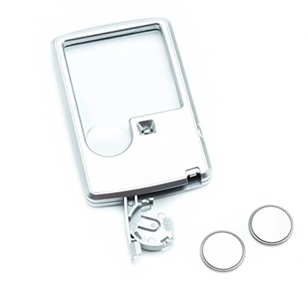 Pocket Magnifier with Light Bundle - 2 Pocket Magnifying Glasses, 3X Lighted Magnifying Glass, 6X Magnifying Lens Loupe K344833
