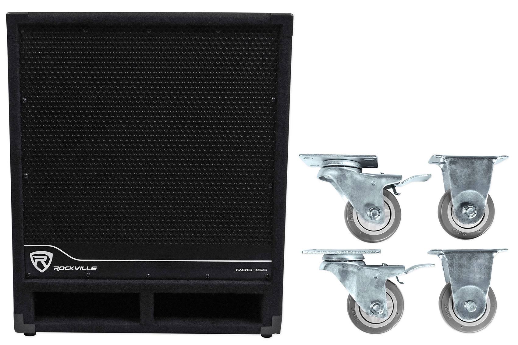 1600W Active Powered PA Subwoofer with Steel Casters B64857