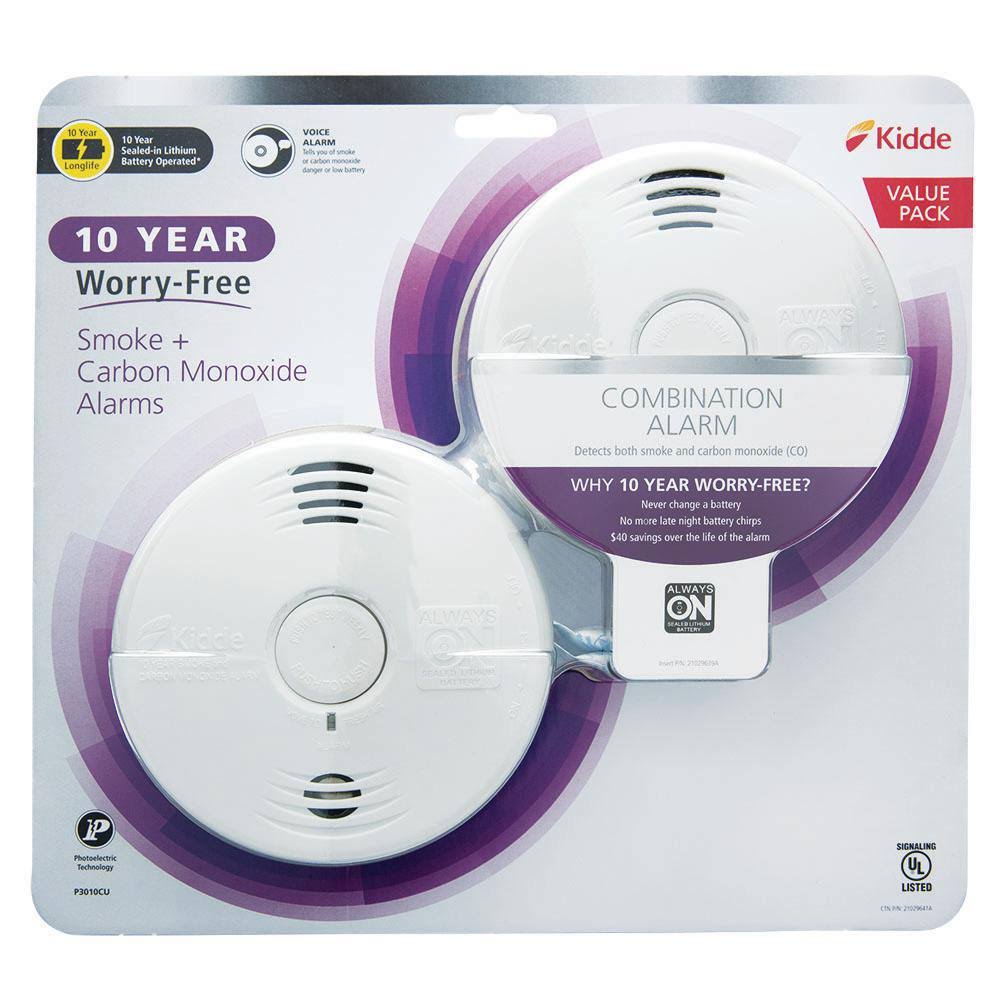 10 Year Sealed Battery Combination Smoke and Carbon Monoxide Detector (2-Pack) K25232