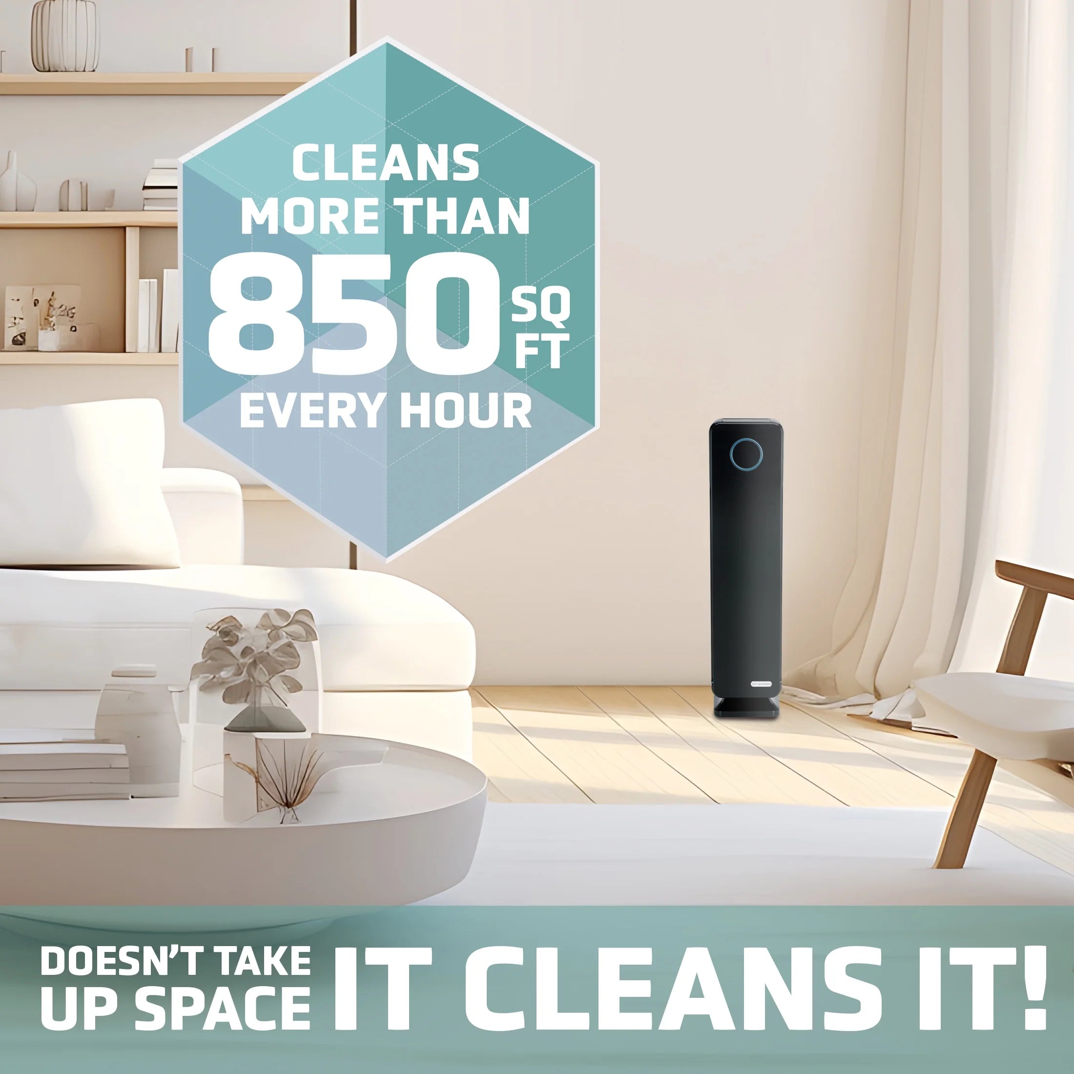 Tower Air Purifier with HEPA Filter, UV-C M343301