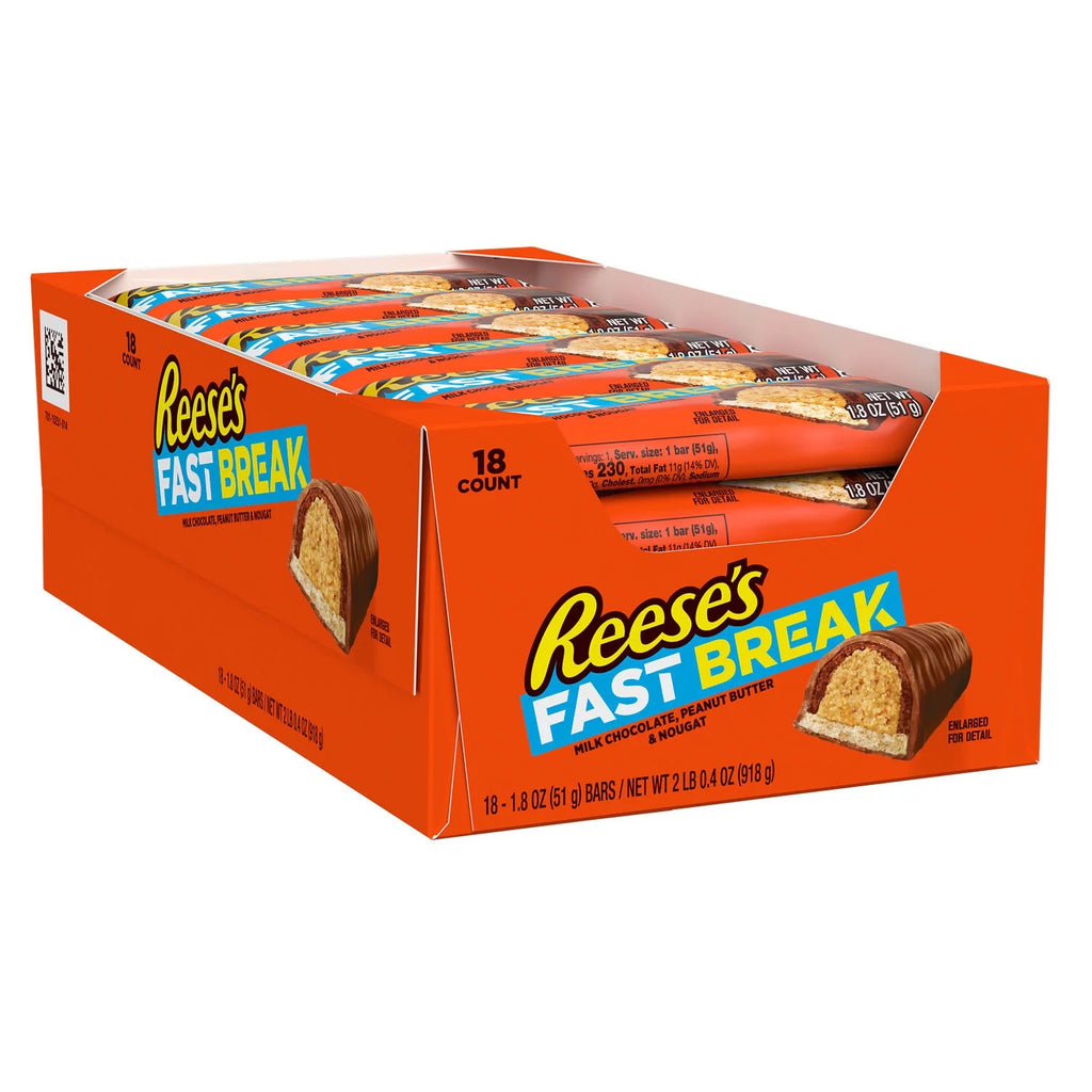 Peanut Butter Nougat Candy Bars 1.8 oz 18 Count W549