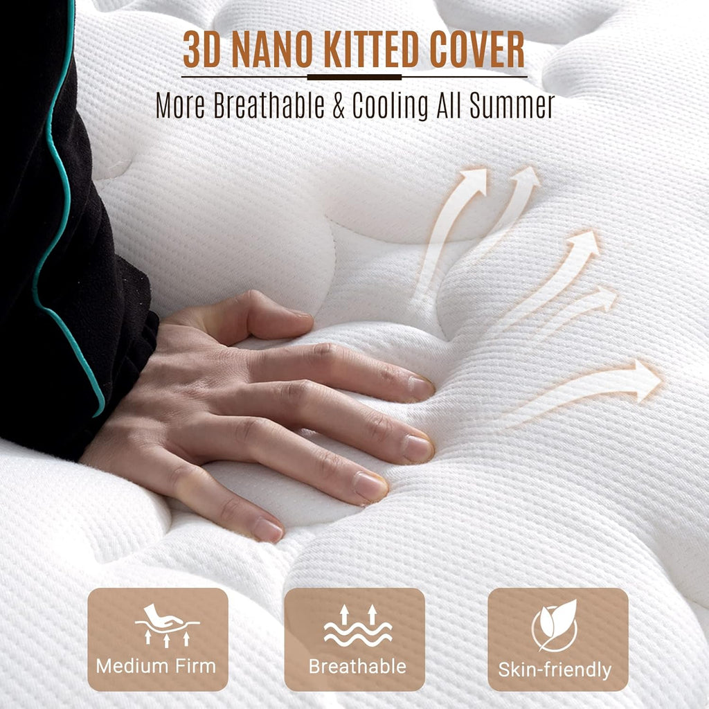 12 Inch Queen Gel Memory Foam Innerspring Mattress Q948
