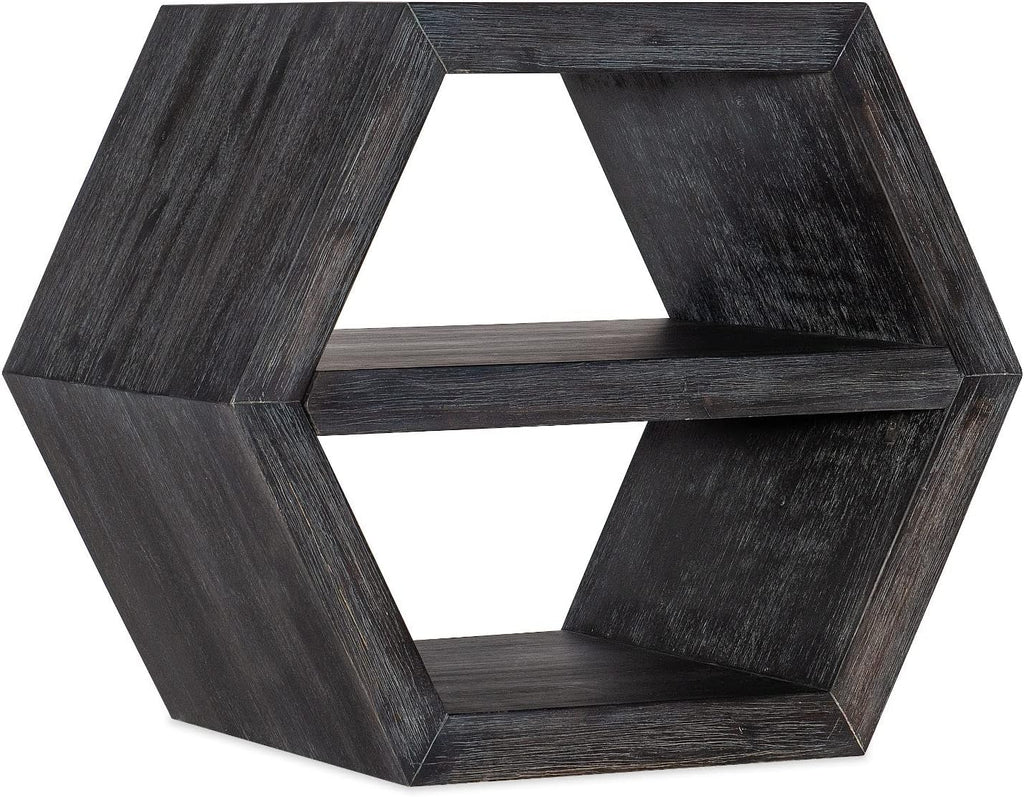 Black Wood Honeycomb End Table U977167