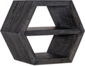 Black Wood Honeycomb End Table U977167