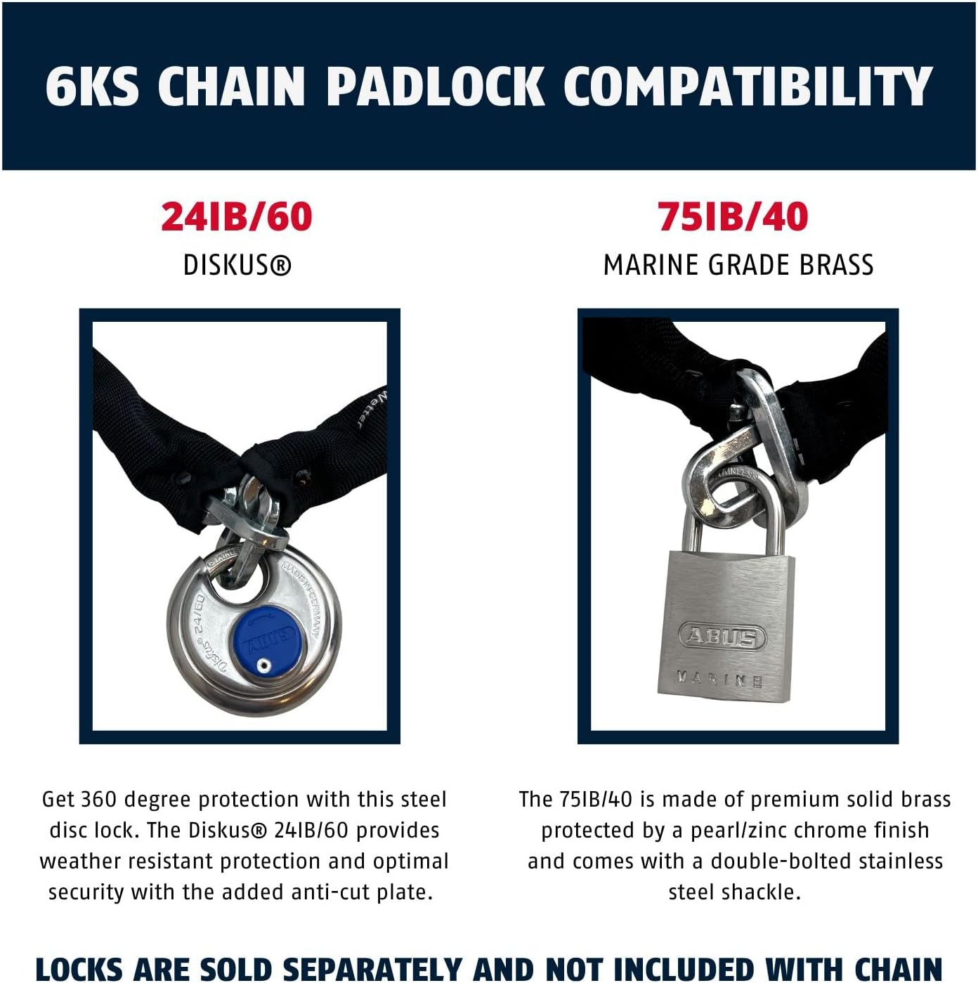 Hardened Steel 10 Foot x 3/8" Thick Square Security Chain A35253