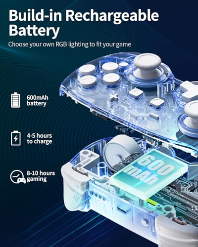 Wireless PC Gaming Controller with Hall Effect Joysticks & 2.4G Dongle O678