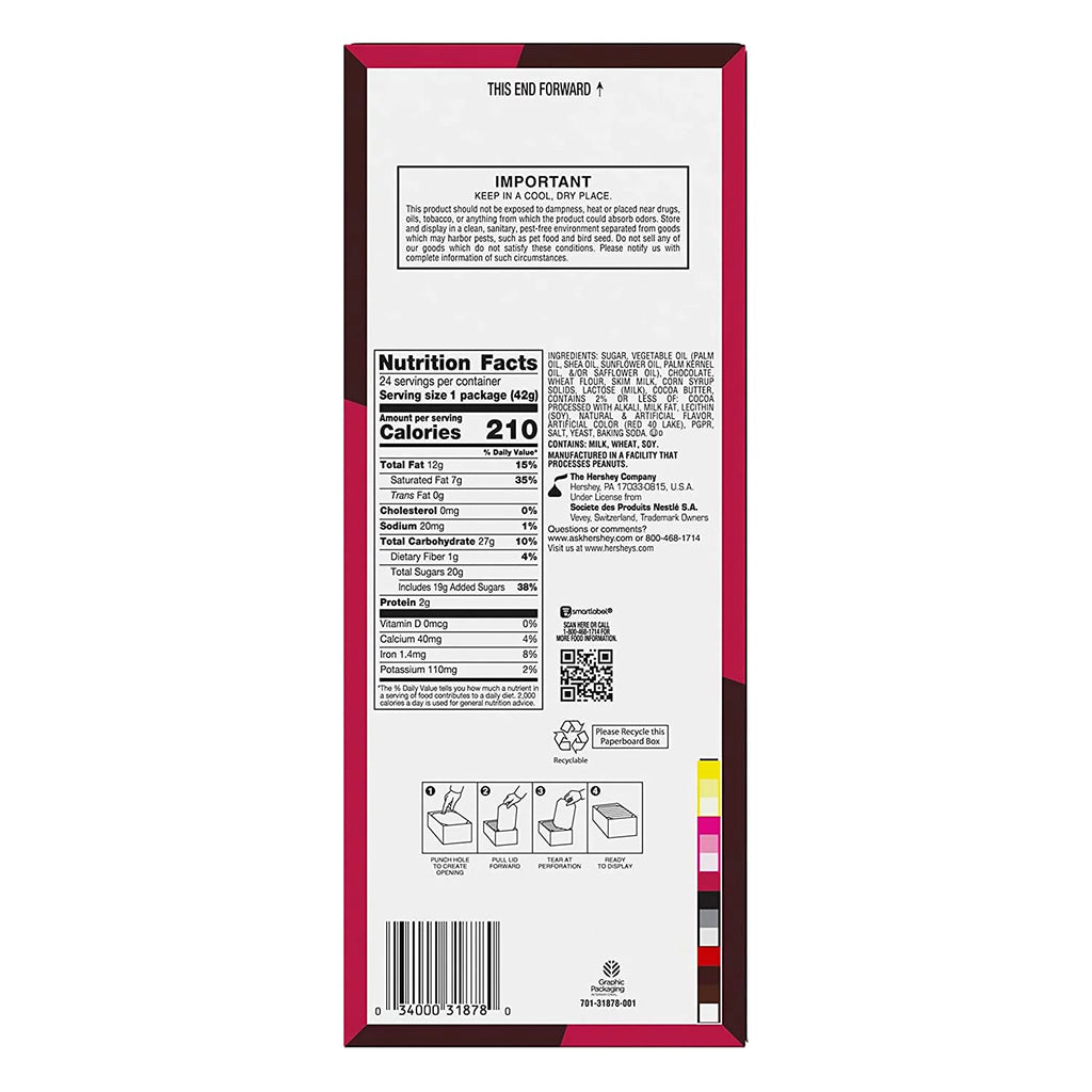 Dark Chocolate & Strawberry Creme Wafer Candy, 1.5 Ounce (24 Count) Z1819