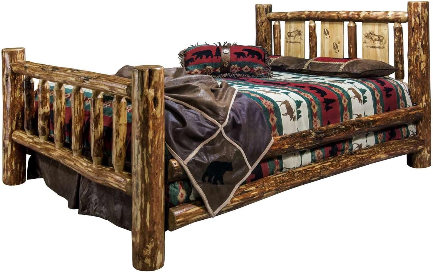 Brown Twin Wood Bed I57076