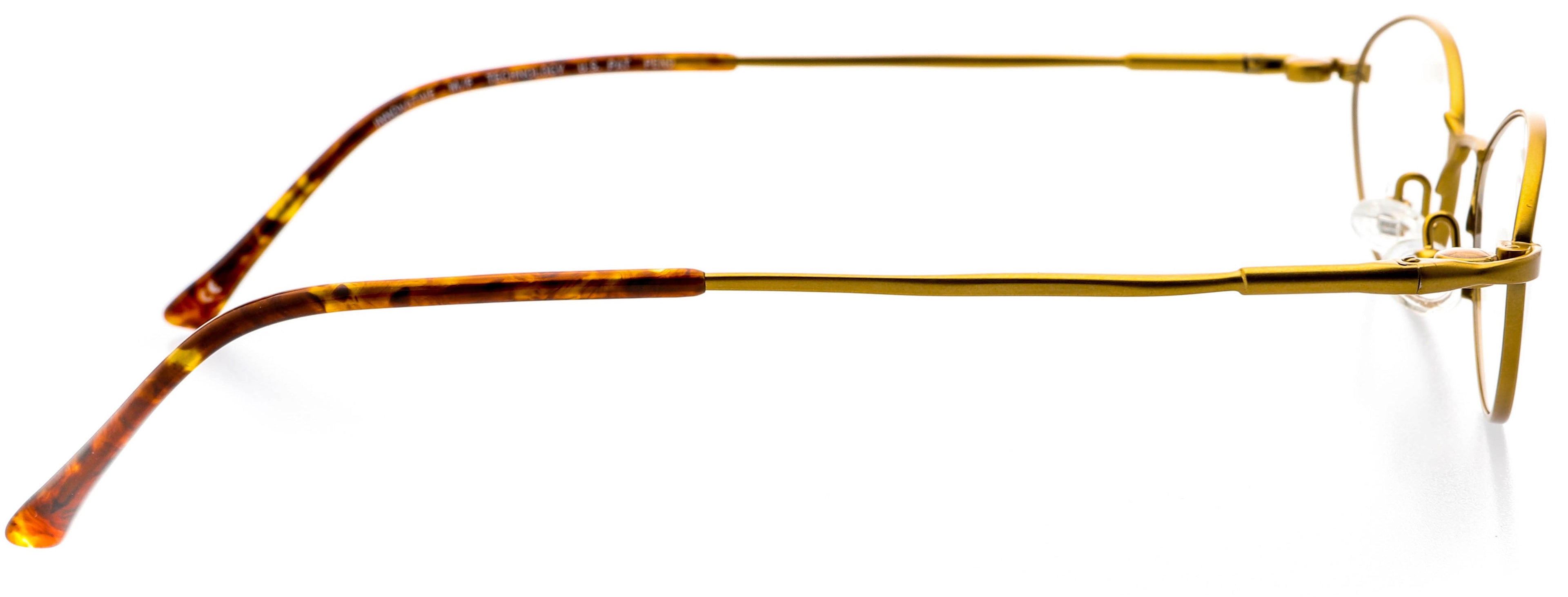 Oval Shape Metal Full Rim Prescription Eyeglasses, Bronze Antique Gold J582