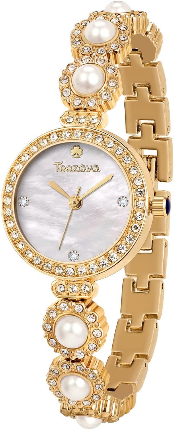 White Mother-of-Peal Dial Stainless Steel Quartz Analog Wrist Watch B883