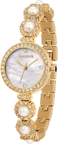 White Mother-of-Peal Dial Stainless Steel Quartz Analog Wrist Watch B883
