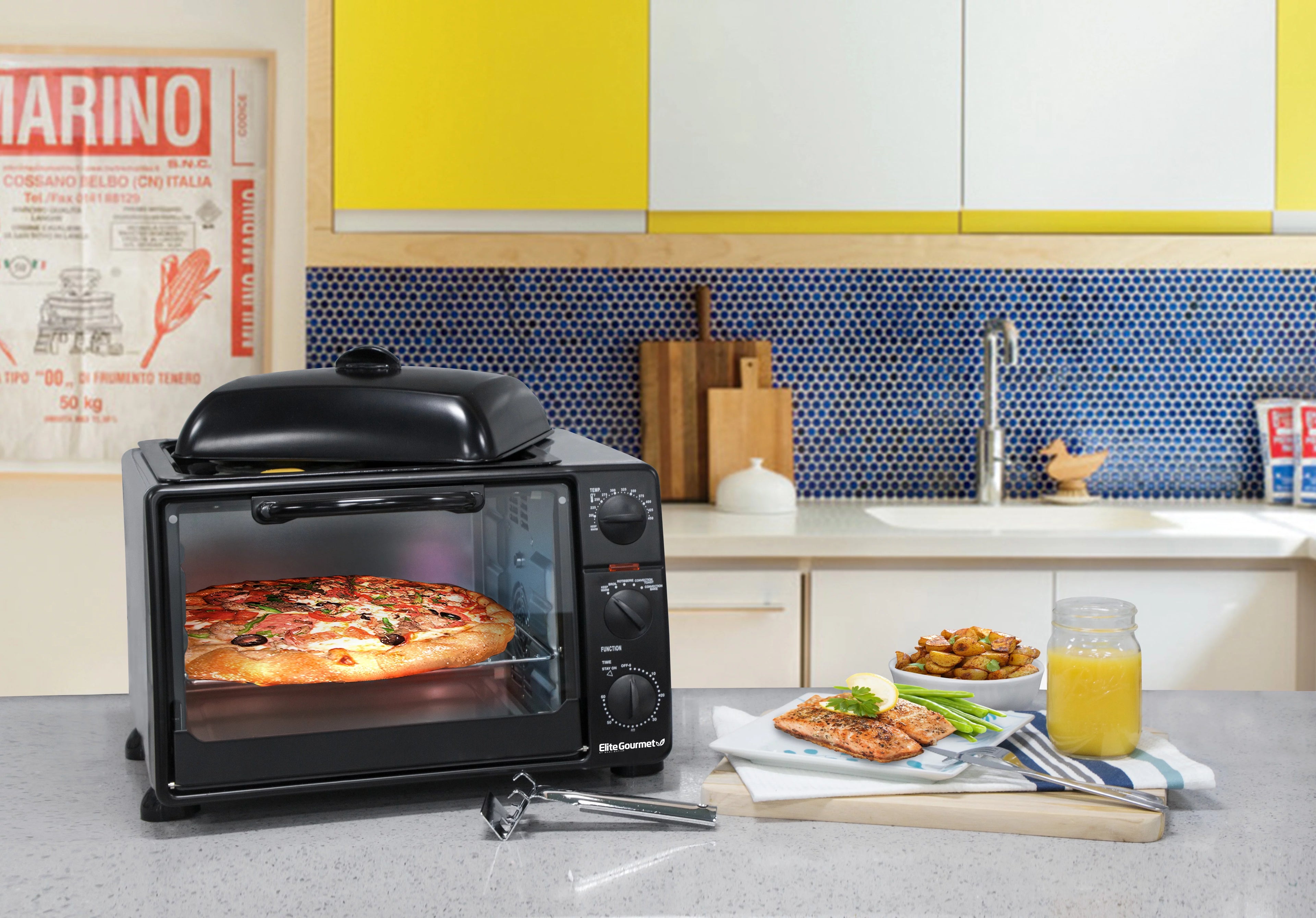 6 Slice Toaster Oven Broiler with Rotisserie Grill and Griddle O572