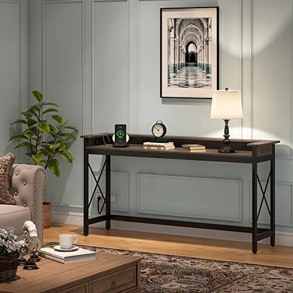 70.9 inch Extra Long Console Table with Outlets and USB Ports R8546