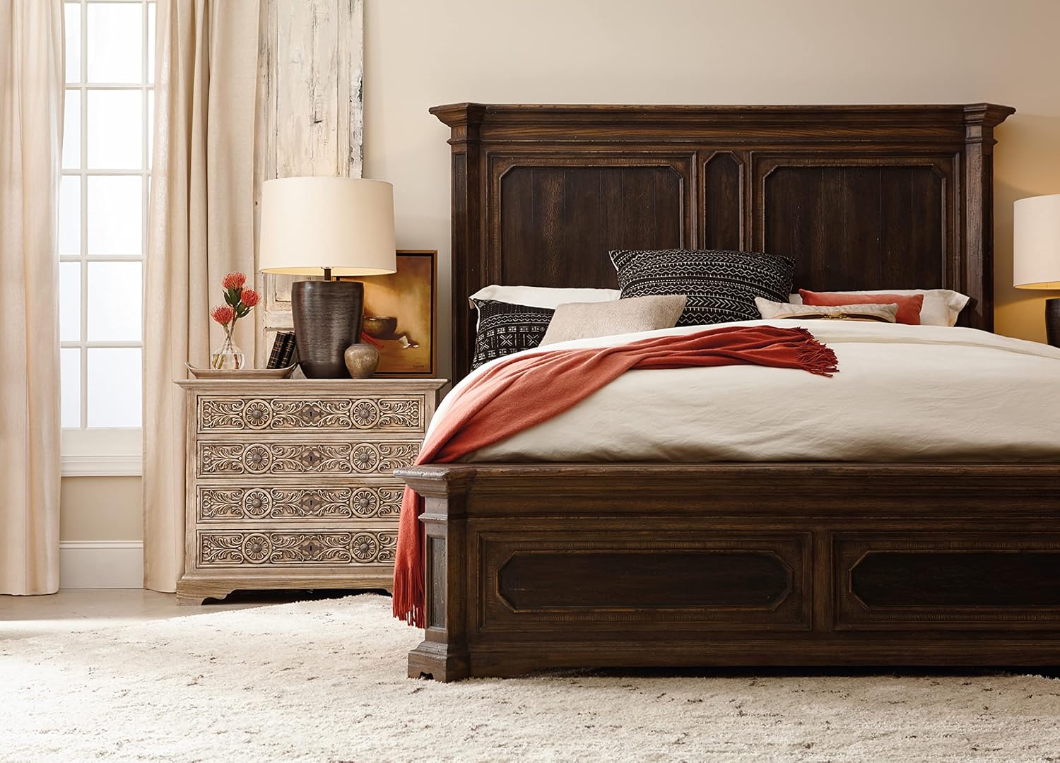 Brown/Black Queen Headboard Y22880