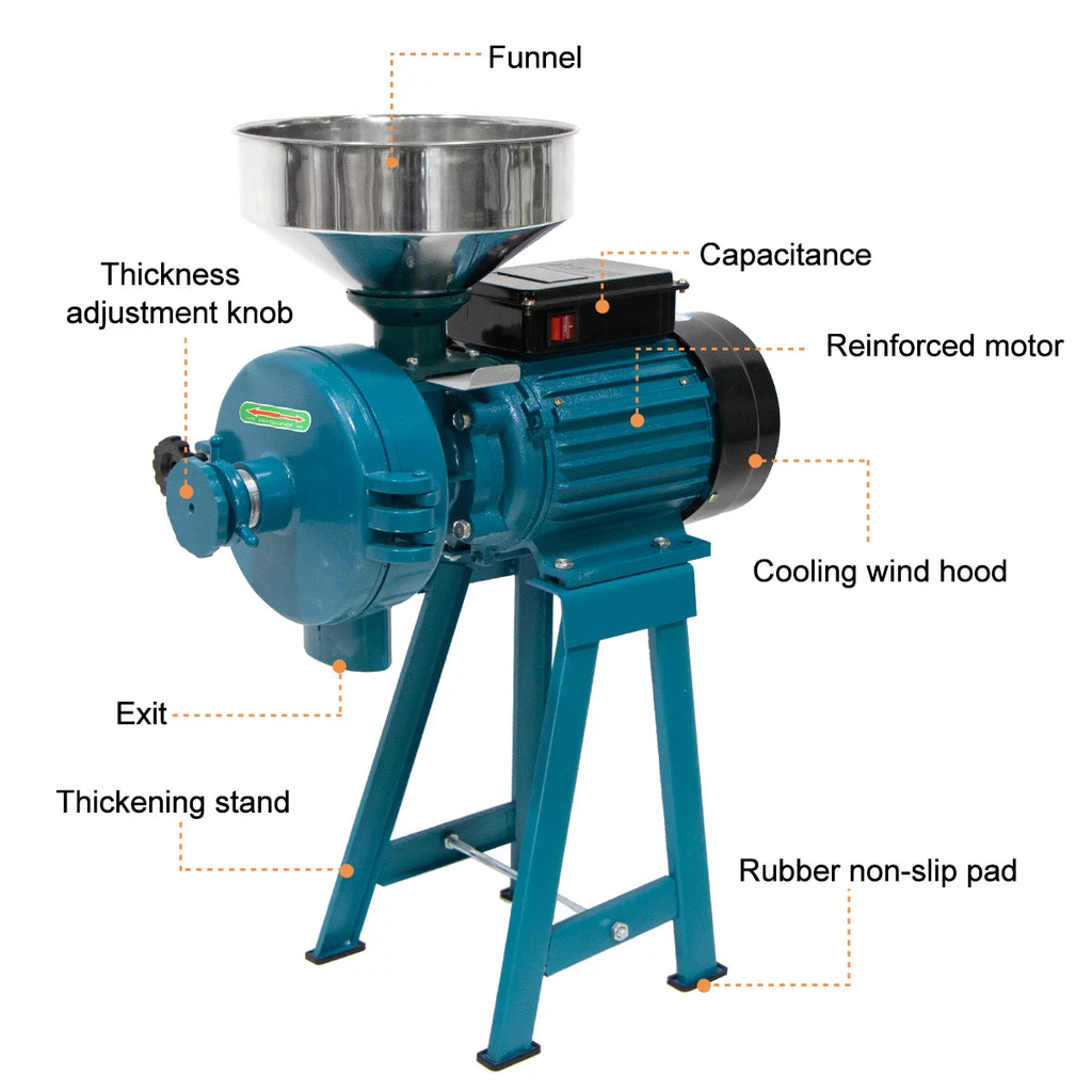 3000W Wet Dry Commercial Electric Grain Grinder Mill M27759