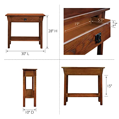 Medium Oak Solid Wood Console Table K873801