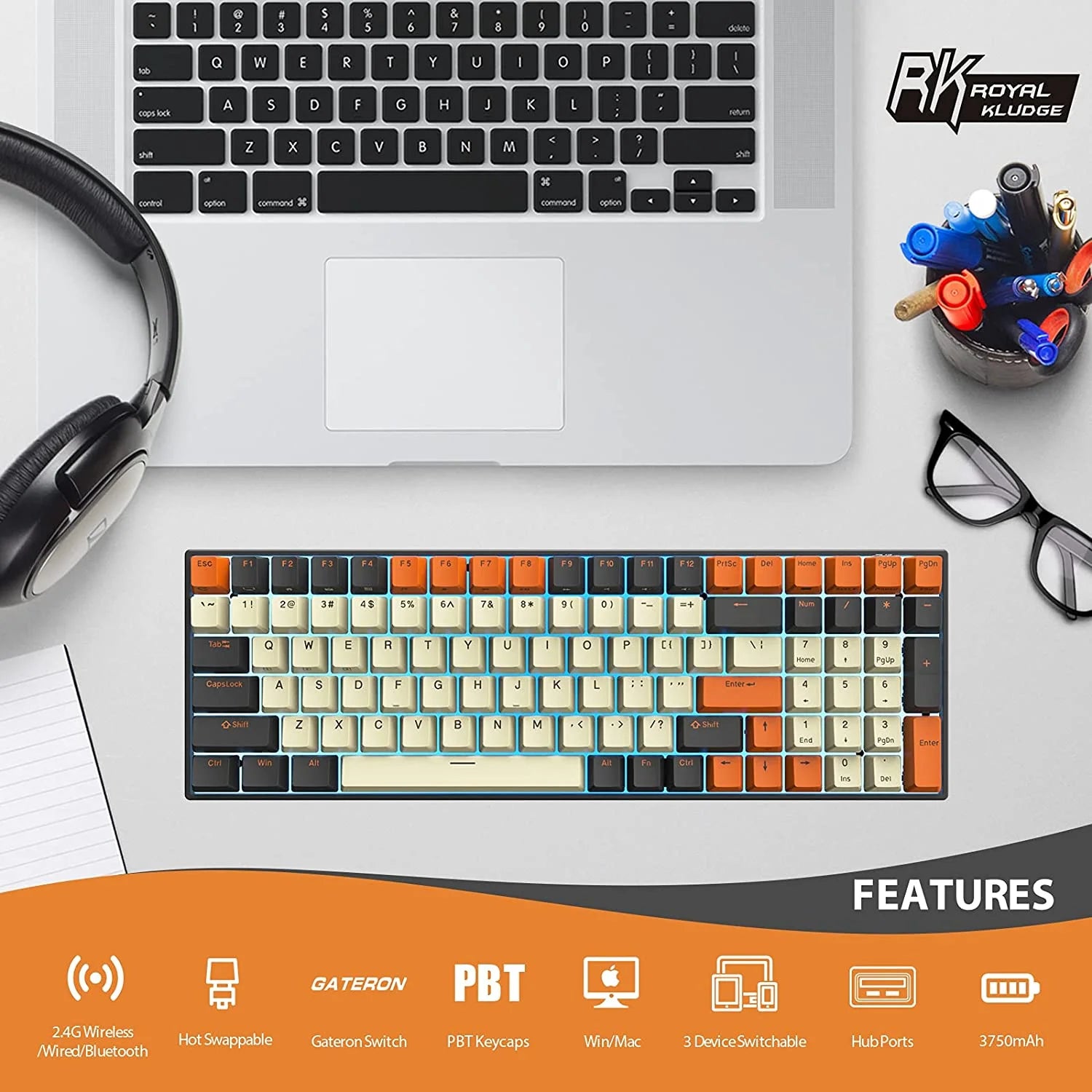 100-key Wireless Mechanical Keyboard V7130