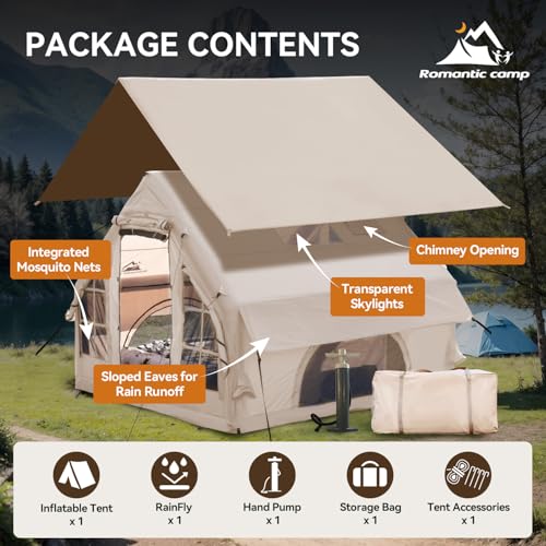 4-6 Person Waterproof Inflatable Camping Tent with Pump J11344