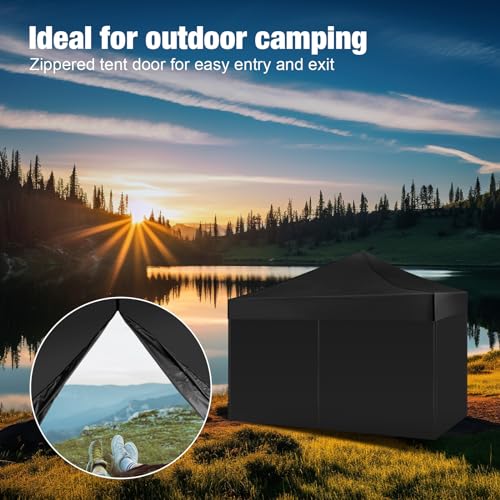 4 Pack 6.56 x 9.84 ft Blue Waterproof Canopy Sidewalls with Zipper Doors E90214