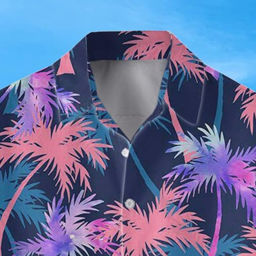 Mens Printed Hawaiian Button Down Shirts N566248