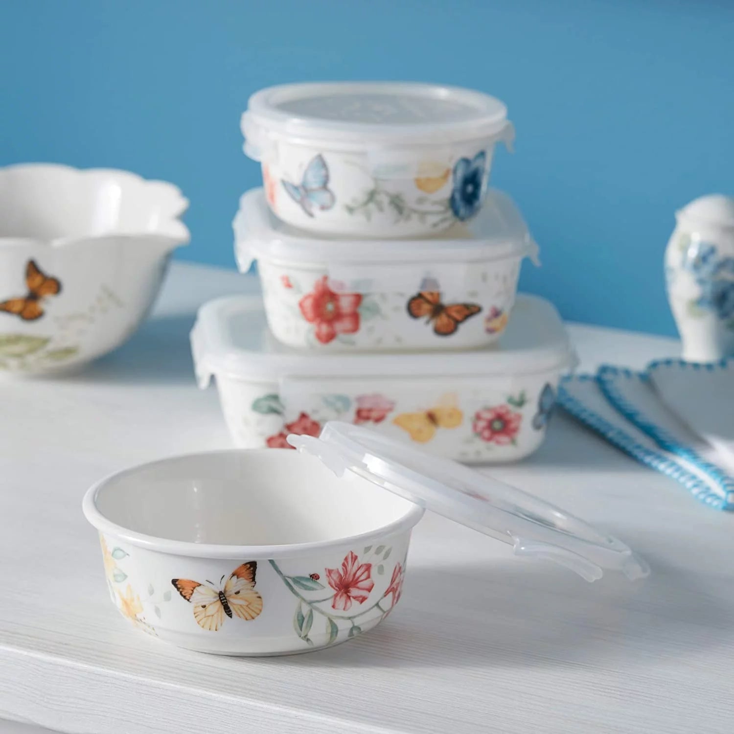 Butterfly Meadow Bloom Dessert Bowl Set B5906