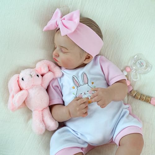 20 inch Sleeping Realistic Newborn Baby Dolls with Soft Cloth Body R77944