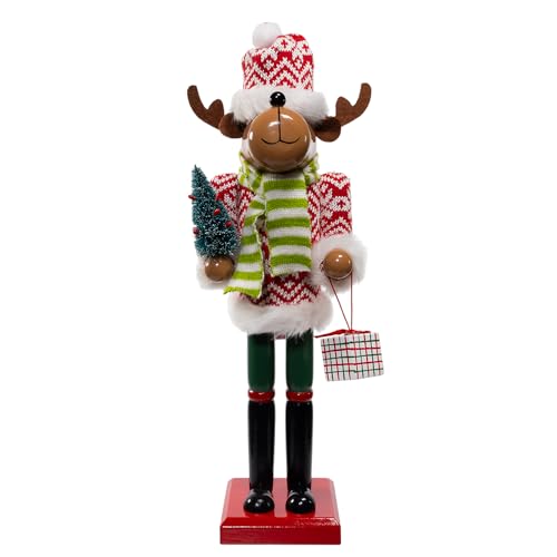 15-inch Wooden Reindeer Nutcracker M247722