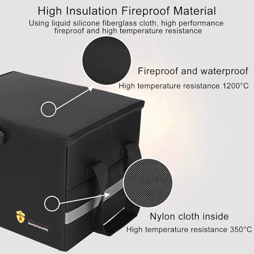 Pink Fireproof Document Box with Lock and Handle O27378