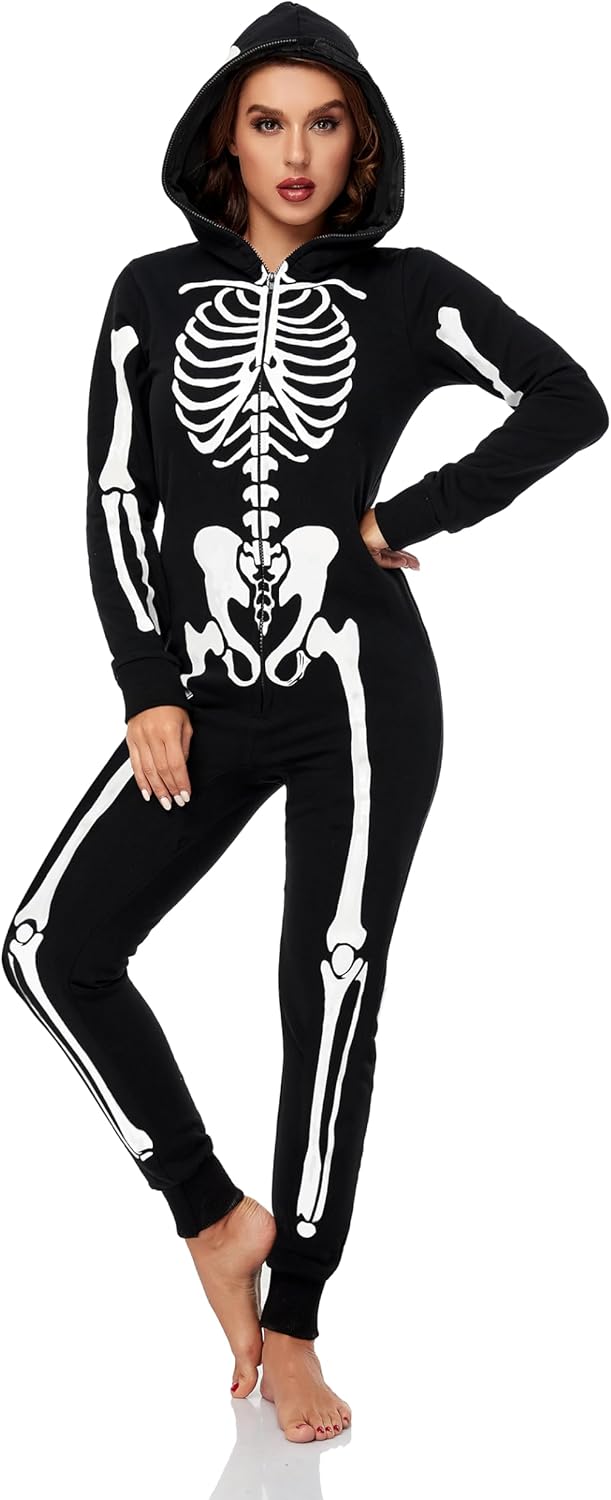 Glow in The Dark Skeleton Onesie Pajama D1740