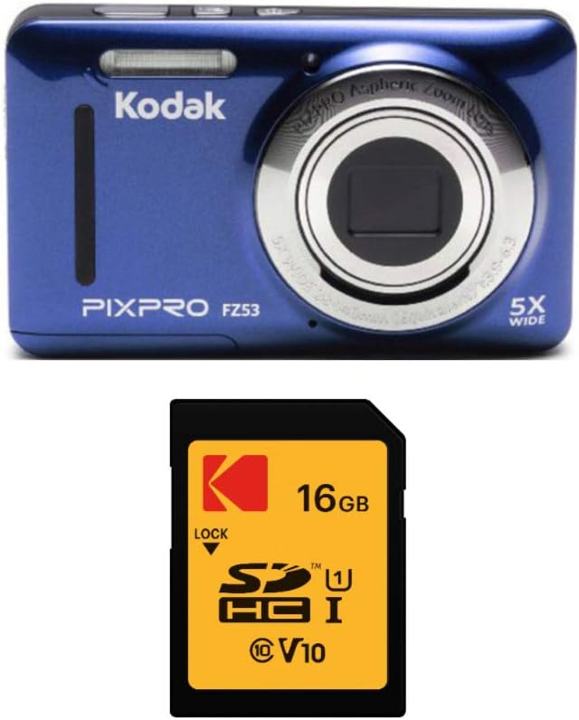 Blue Digital Camera with 16GB Card Bundle N5907