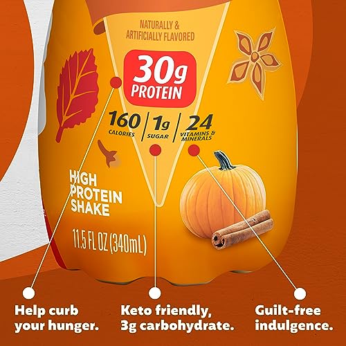 Pumpkin Spice 11.5 Fl Oz Pack of 12 Protein Shake R404