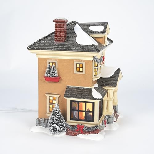 Porcelain Snow Village Lit House H10578