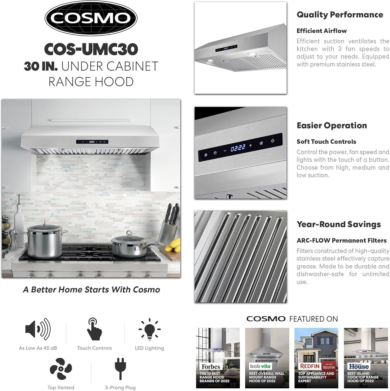 30 in. Ducted Under Cabinet Stainless Steel Range Hood Q165158