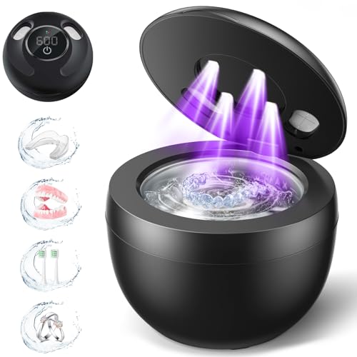 45kHz UV Ultrasonic Retainer Cleaner with Digital Timer & 4 Modes, Black L174636