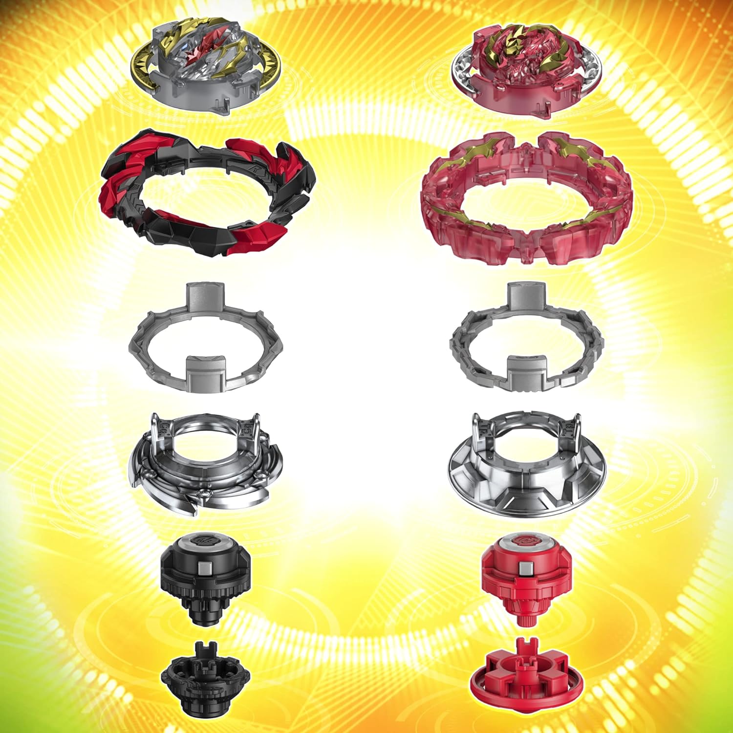 QuadDrive Interstellar Drop Battle Set, 2 Battling Tops and 2 Launchers K389