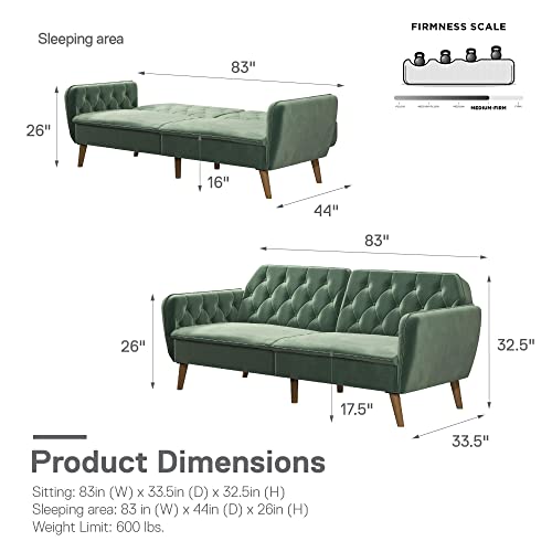 Camel Faux Leather Memory Foam Futon S187030
