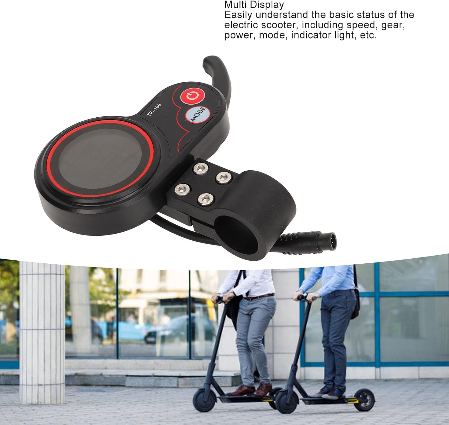 Electric Thumb Throttle with LCD Display, 6 Pin Waterproof Connector, Finger Throttle for M4 Electric Scooter D79413