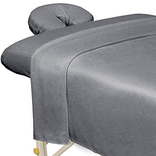 Deluxe Quilted Fleece Massage Table Pad Set with Face Cradle Cover U743