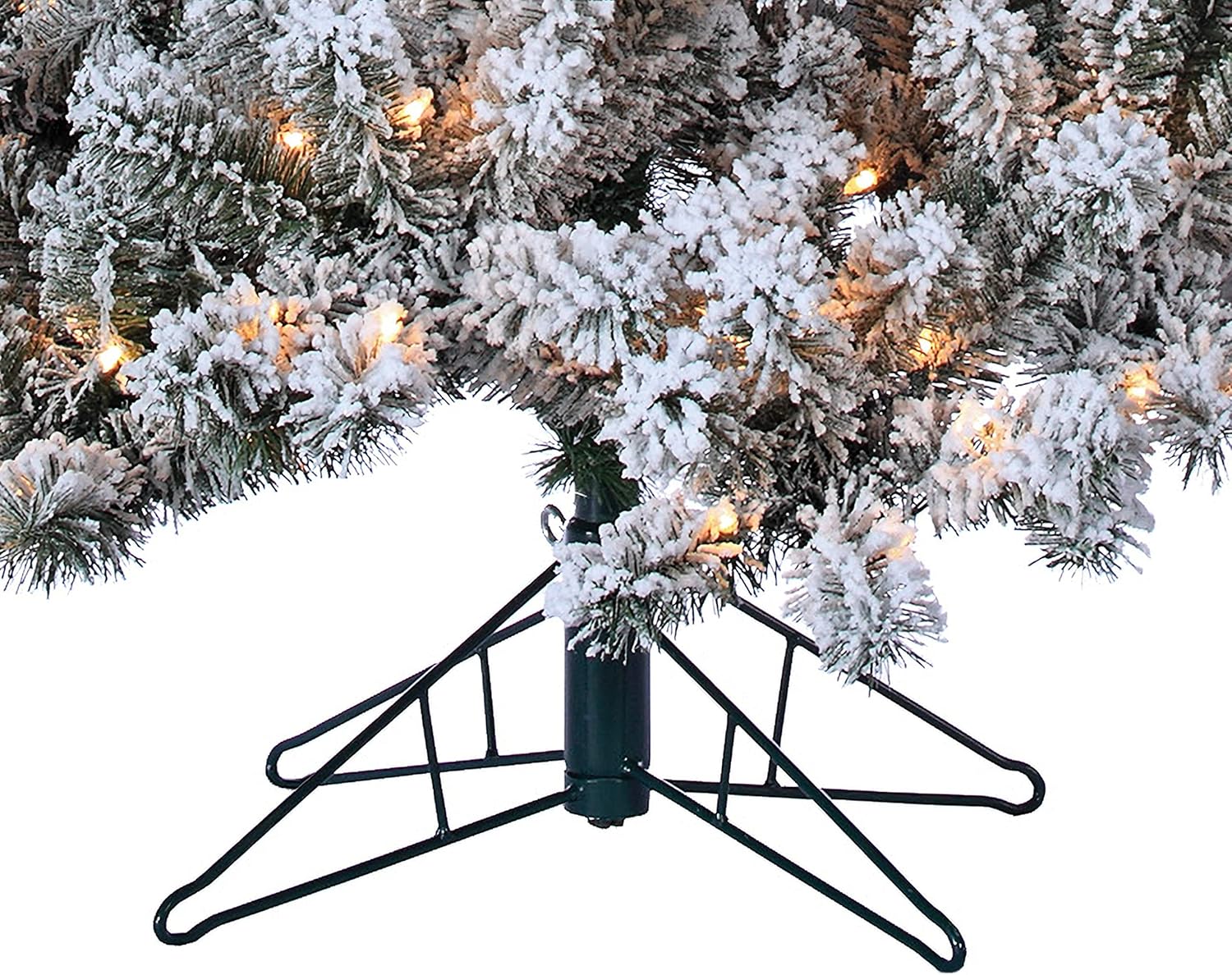 7 ft Pre Lit Clear Flocked Pine T164852
