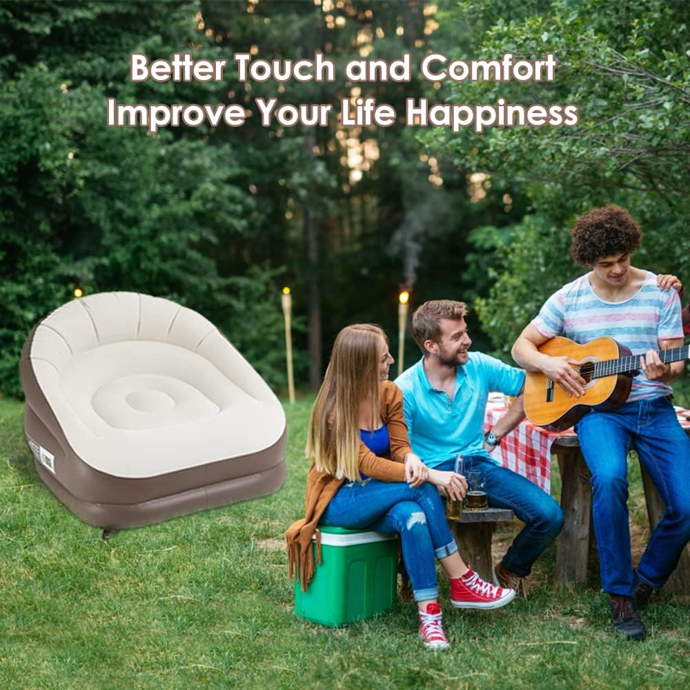 Snow White Inflatable Sofa Air Mattress L16726