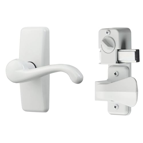Satin Nickel Door Lever with Deadbolt Lock 2-Piece Set G46397