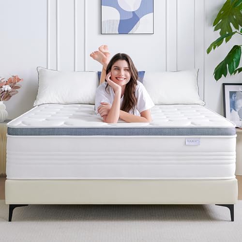 14 Inch Queen Size Gel Memory Foam Mattress with Individually Pocketed Springs L58969
