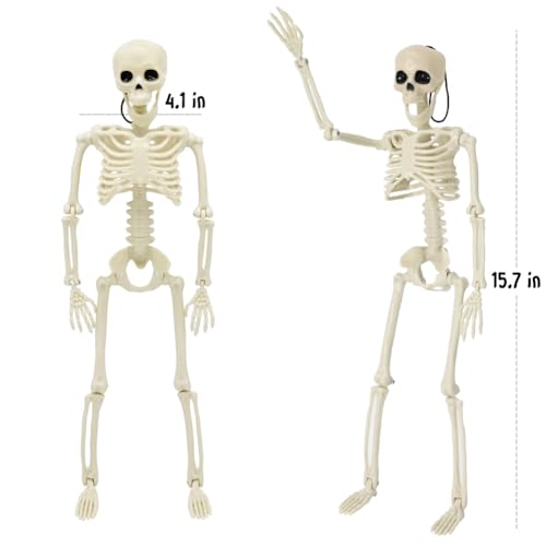 Life Size Skeleton with Posable Joints Glowing Eyes F40711