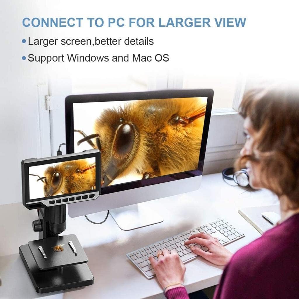 7'' IPS Display 2000X Digital Microscope with Dual Lens H24861